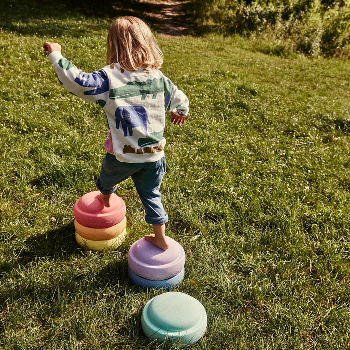 Stapelstein Original Rainbow Stepping Stones, Set of 6 Pastel - SP-100331