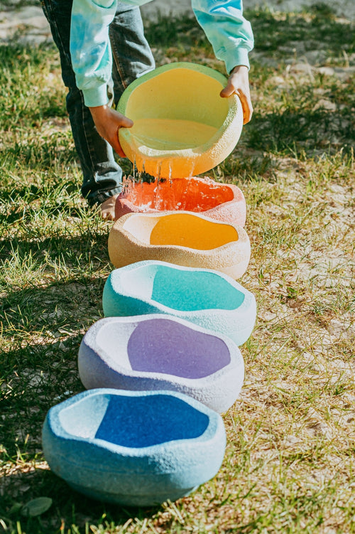 Stapelstein Original Rainbow Stepping Stones, Set of 6 Pastel - SP-100331