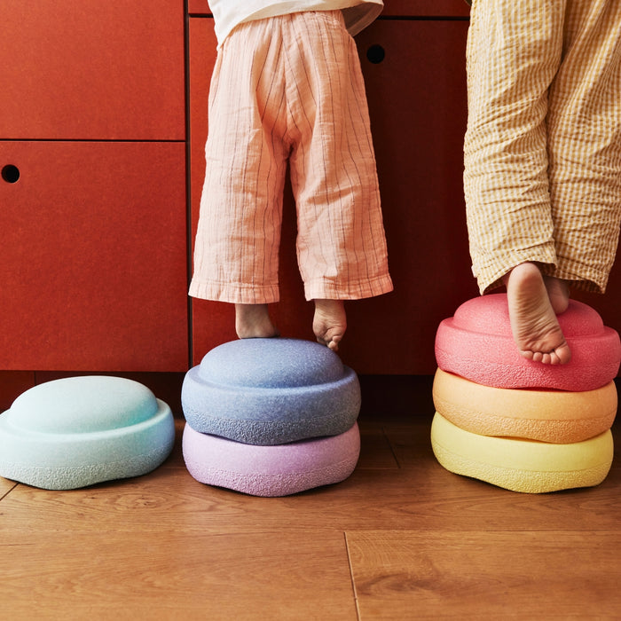 Stapelstein Original Rainbow Stepping Stones, Set of 6 Pastel - SP-100331