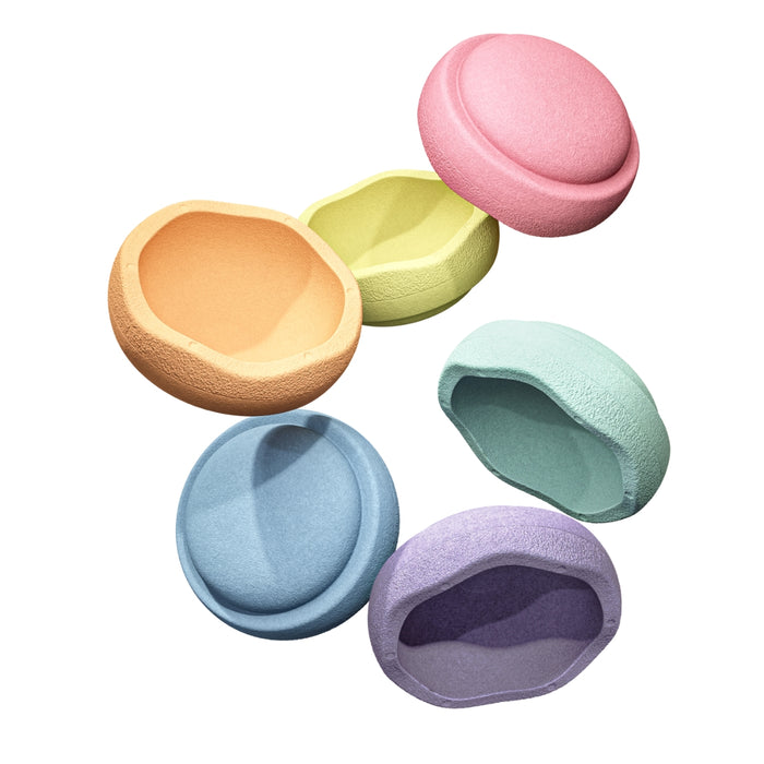 Stapelstein Original Rainbow Stepping Stones, Set of 6 Pastel - SP-100331