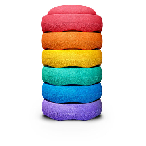 Stapelstein Balance Stepping Stones - Original Grow, Set of 6, Rainbow from Australia