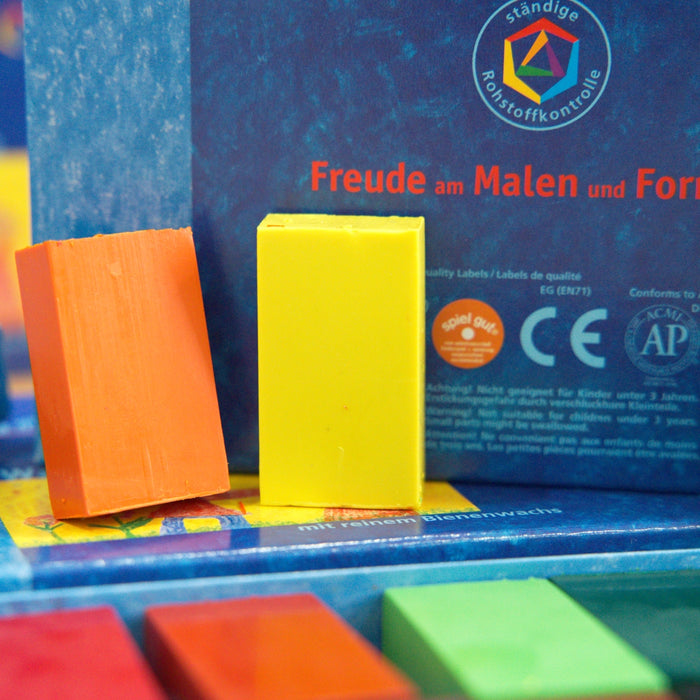 STOCKMAR Wax Block Crayons - 12 Blocks in Cardboard Box, Extended Standard Mix, Australia