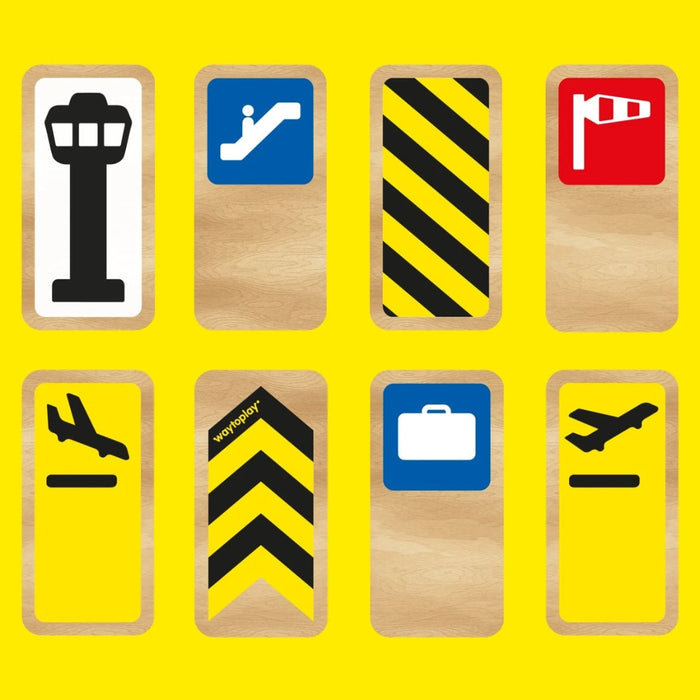 Waytoplay Roadblocks - Airport Signs Set of 8