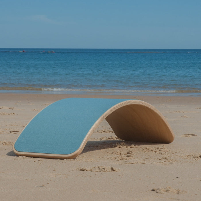 Wobbel Balance Board Original with Wool Felt Base in Sky Blue from Australia