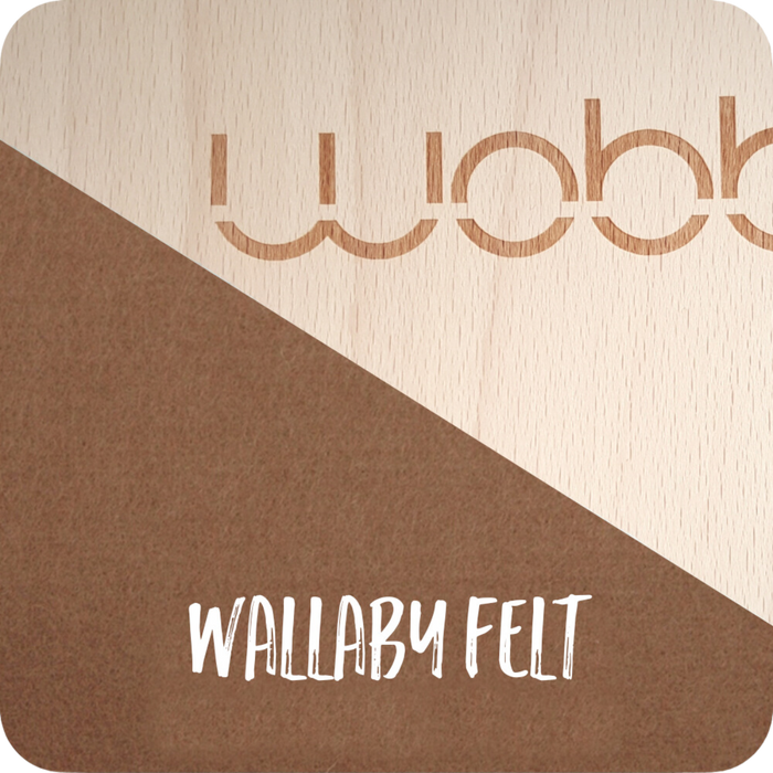 Wobbel Balance Board Original with Wool Felt Base in Brown from Australia