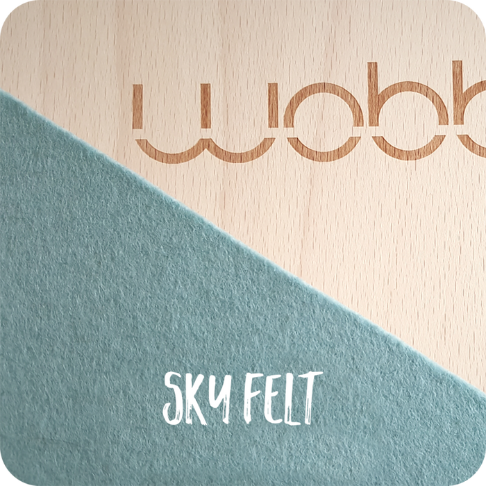 Wobbel Balance Board Original with Wool Felt Base in Sky Blue from Australia