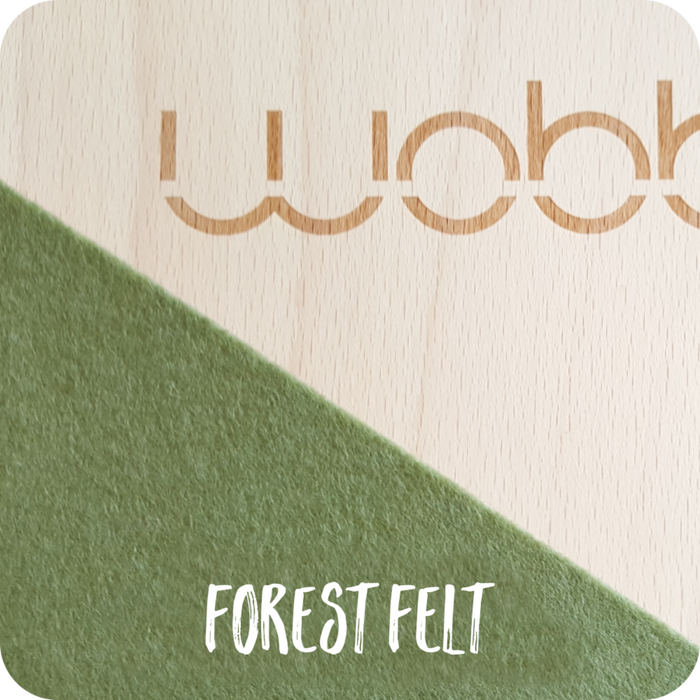 Wobbel Balance Board Original with Wool Felt Base in Forest Green from Australia