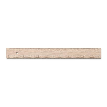 20592200 Wooden ruler -30cm. inches & Cms