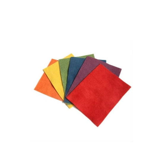 Wool Felt 20x15cm 6 Sheets - Basic Assortment