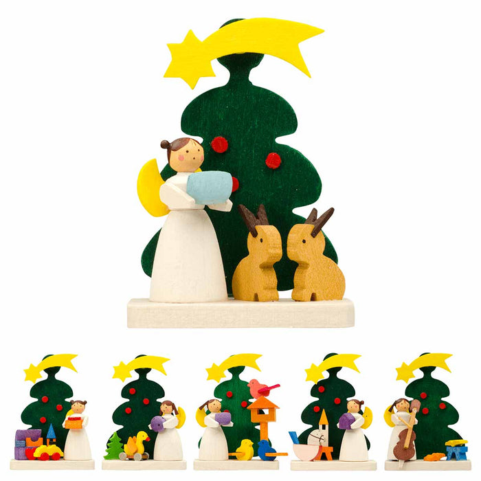 41700 Graupner Christmas Tree Ornament Tree Angel Set of 6 Pieces