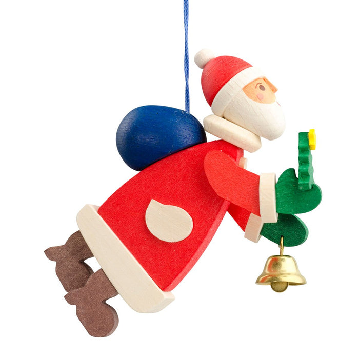 45810 Graupner Christmas Tree Ornament Santa with Bell Set of 6 Pieces