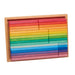 70423299 Gluckskafer Wooden Blocks - Rainbow Building Slats in Tray 32 pcs