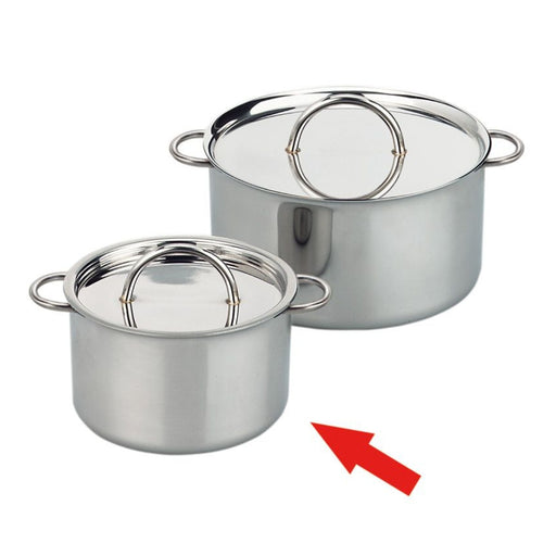 70430300 Gluckskafer Stainless Steel Play Pot with Steel Lid 9cm