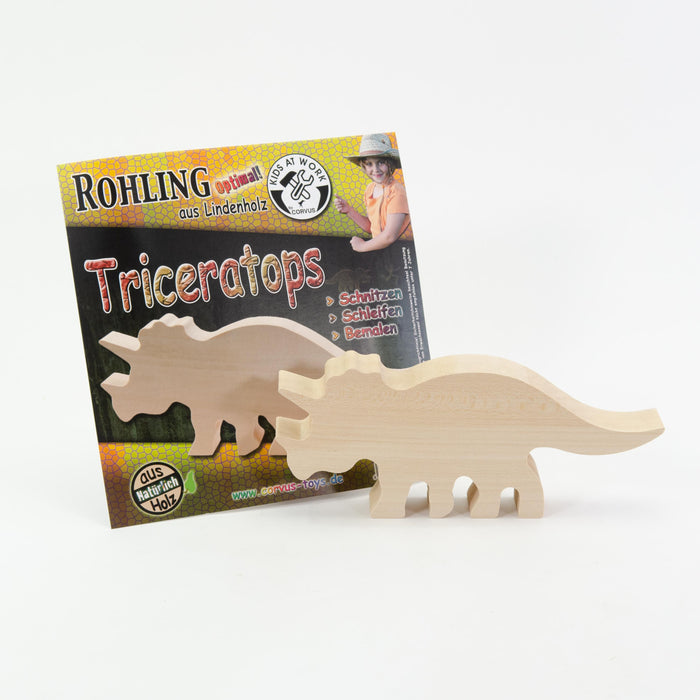 Kids at Work Wood Figure Triceratops