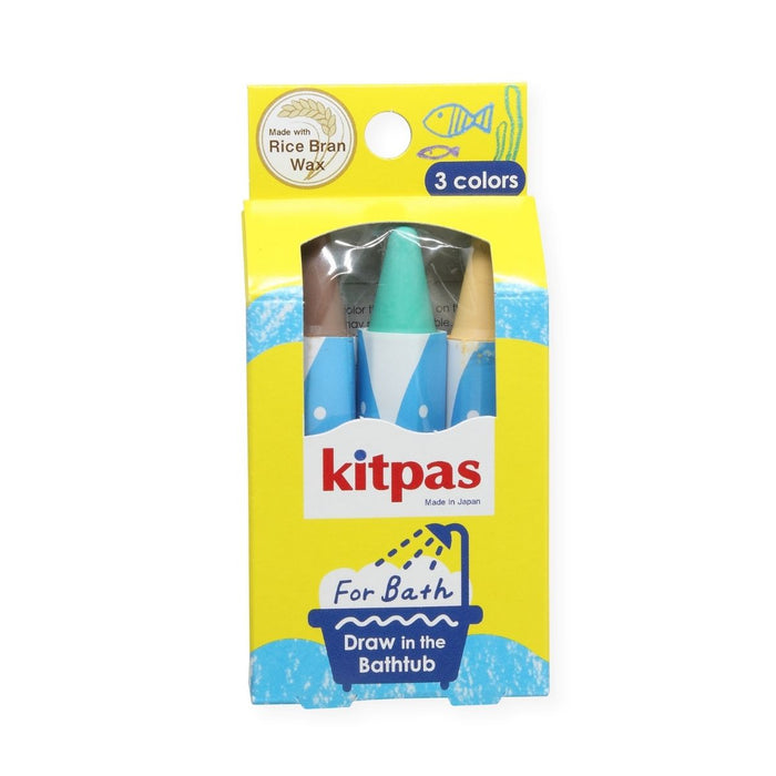 B-FB3C-T Kitpas Rice bran Wax Bath Crayons 3 Colors Turtle
