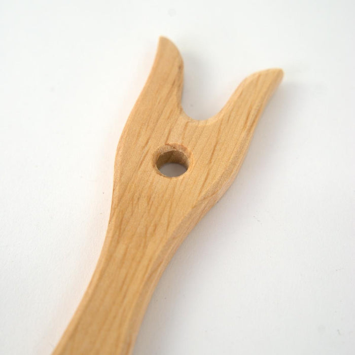 Pony wooden Lucet knitting fork, for making yarn cords Easy craft idea