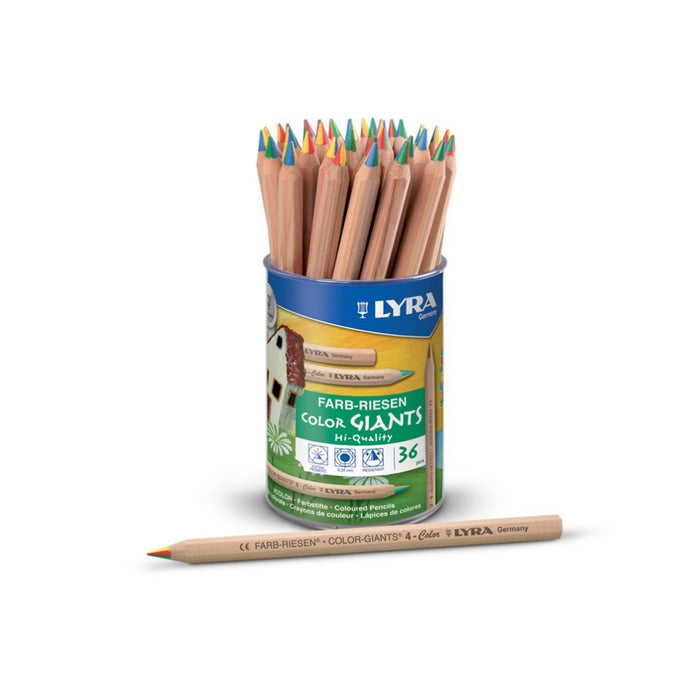 20546136 LYRA  Colour Giants 4-Colour Rainbow 36 pencils 3933365