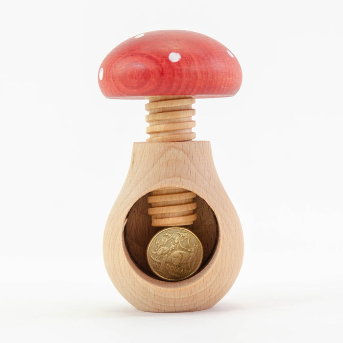 A600395 Kids at Work Toadstool Chestnut Holder & Nutcracker