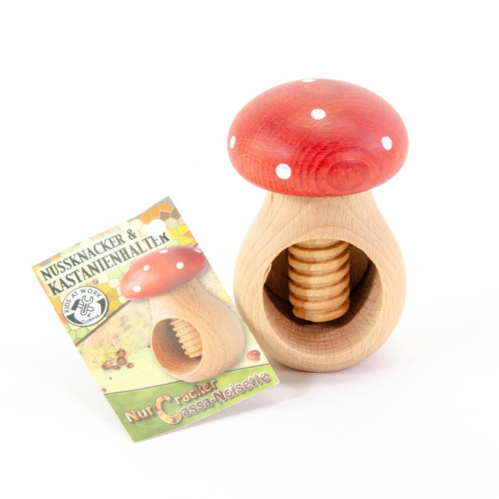 A600395 Kids at Work Toadstool Chestnut Holder & Nutcracker