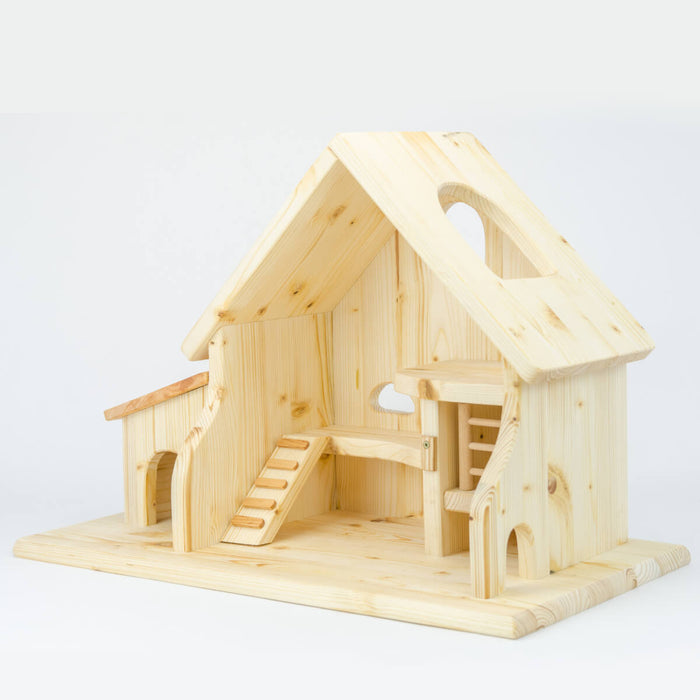 74005016 Drei Blatter Wooden Nativity Stable Small