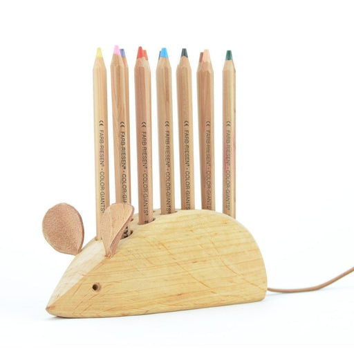 74001611 Drei Blatter Wooden Pencil Holder Mouse - 12 holes