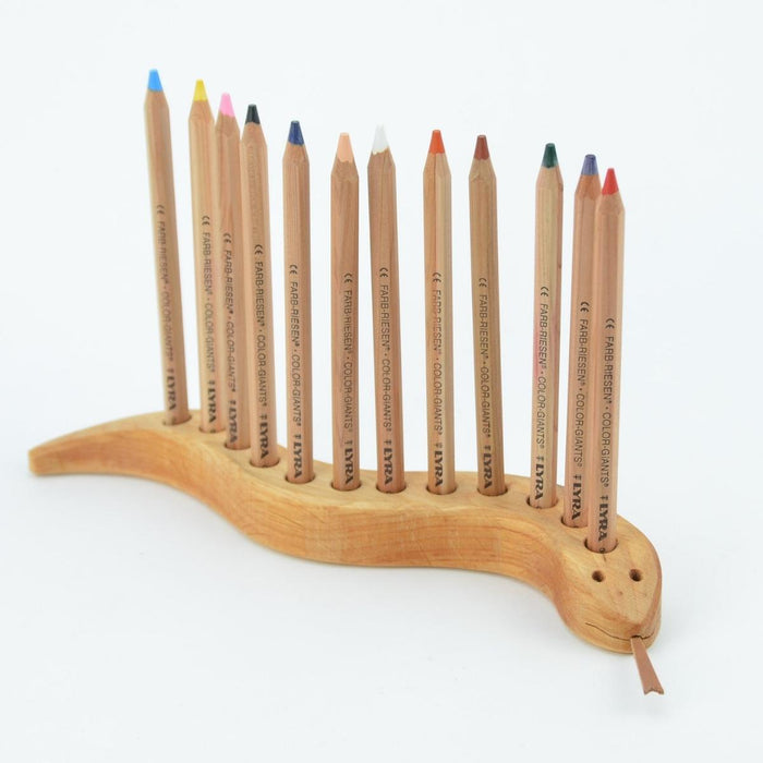 74001614 Drei Blatter Wooden Pencil Holder Snake - 12 holes