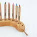 74001614 Drei Blatter Wooden Pencil Holder Snake - 12 holes