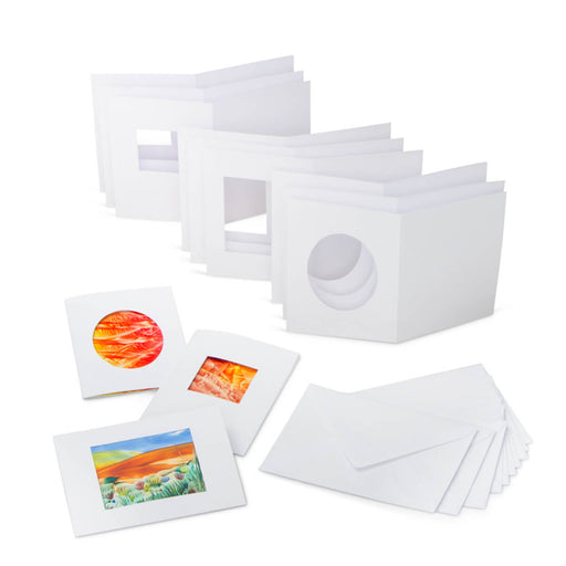 99539070 Encaustic Art Blank Mounting Card Frames Assorted 12 pk w Envelopes
