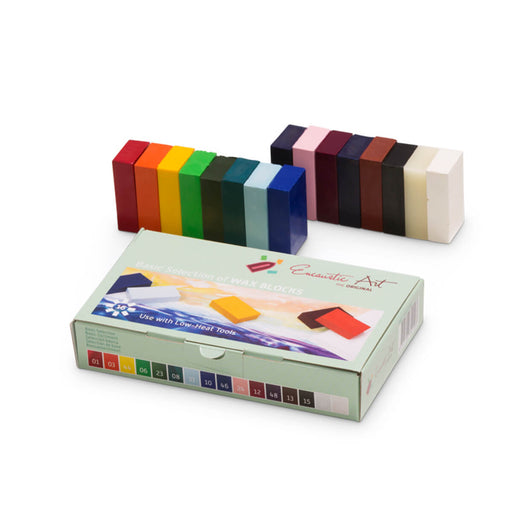 99535110 Encaustic Art Encaustic Hot Wax Art Blocks Assortment of 16 Blocks - Basic Selection
