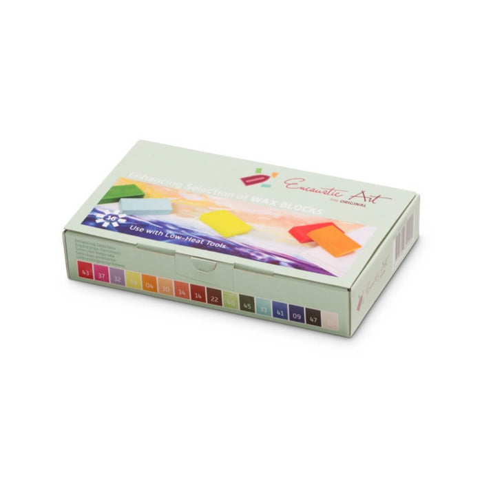 99535120 Encaustic Art Hot Wax Painting Blocks Assortment of 16 Blocks - Enhancing Selection