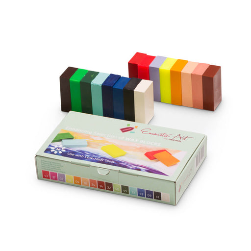 99535120 Encaustic Art Encaustic Hot Wax Art Blocks Assortment of 16 Blocks - Enhancing Selection