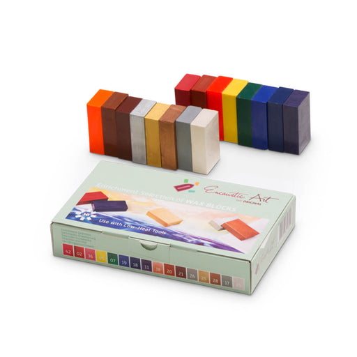 99535130 Encaustic Art Encaustic Hot Wax Art Blocks Assortment of 16 Blocks - Enrichment Selection
