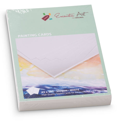 99537200 Encaustic Art Encaustic Hot Wax Art Painting Card White