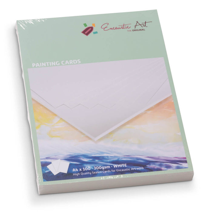 99537300 Encaustic Art Encaustic Hot Wax Art Painting Card White