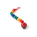 NI-520080 Gluckskafer Wooden dummy chain w ladybird clip - Rainbow