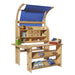 70428300 Gluckskafer Wooden Play Shop complete w Arch + Blue Canopy