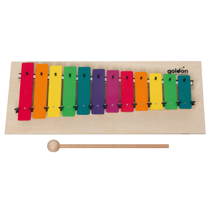 GD-11032 Goldon Metallophone 12 Sound Plates in Boomwhackers Colours