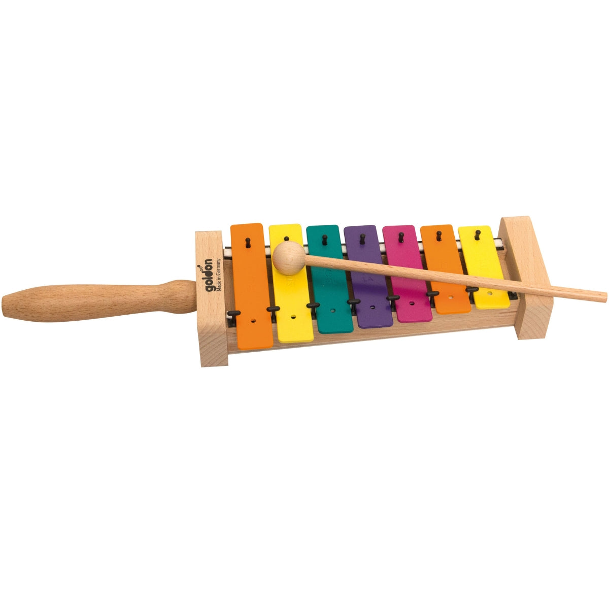 Goldon Metallophone with 7 Coloured Notes & Handle, Pentatonic Scale ...