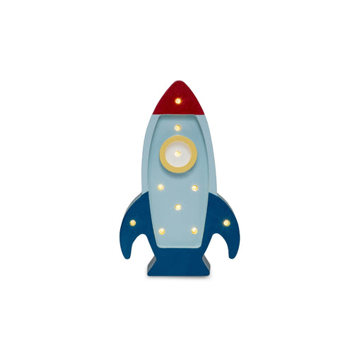 LL069-440 Little Lights Space Rocket Lamp - Mini Retro Teal Blue