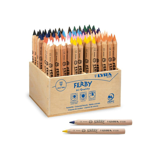 20560996 LYRA Ferby unlacquered wooden Display 96 (short) pencils 3612960
