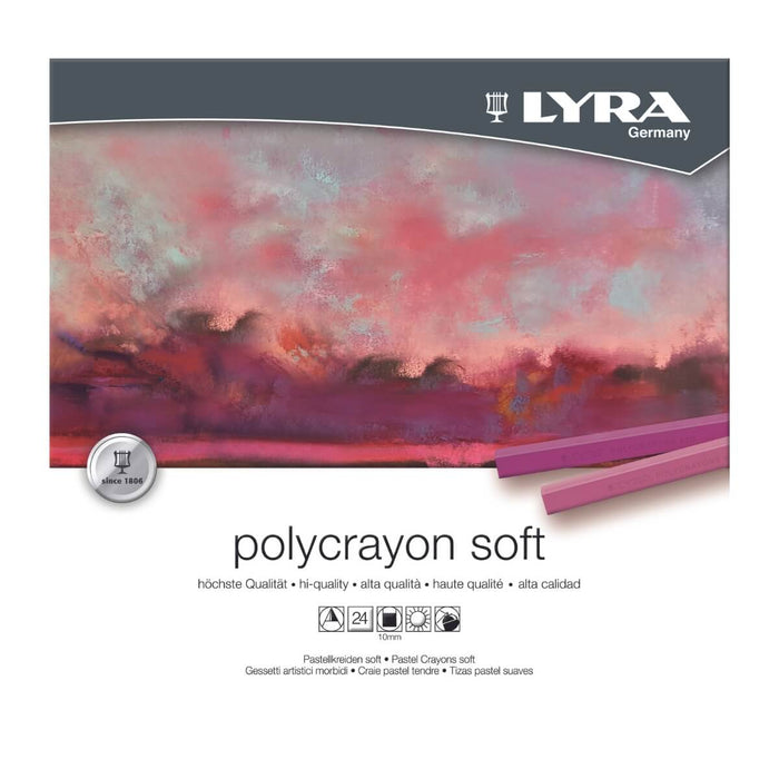 L5651240 LYRA Polycrayons Soft cardboard Box 24 pcs