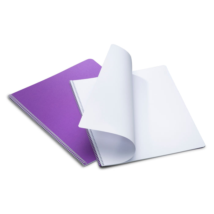 15180545 Purple Medium Lesson Book Spiral Portrait w Onion Skin 32x24cm 10 pk