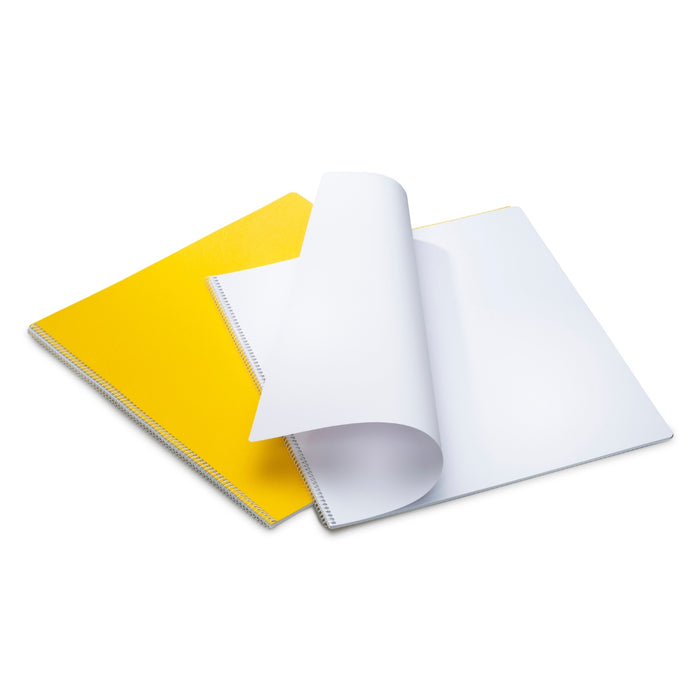 15180542 Yellow Medium Lesson Book Spiral Portrait w Onion Skin 32x24cm 10 pk