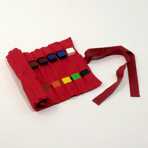 20595580 Crayon Roll 100% Cotton for 12 Stick and 12 Block Crayons - Red Australian Made