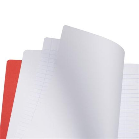 15110103 Middle School Lesson Book A4 21x29.7cm 1pg lined 8mm 1pg blank 48pg red pk of 10