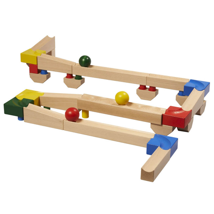 70402181 Nic Cubio Wooden Marble Ball Run Basic Set 61 pcs