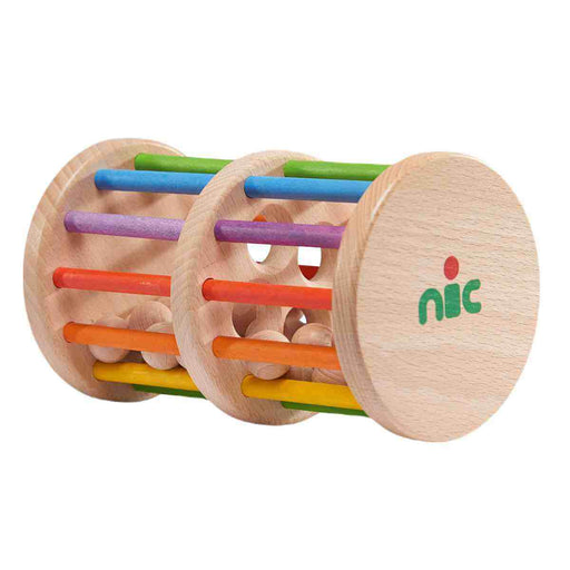 70401560 Nic Wooden Rainbow Rain Stick Rattling Tower 10x17cm