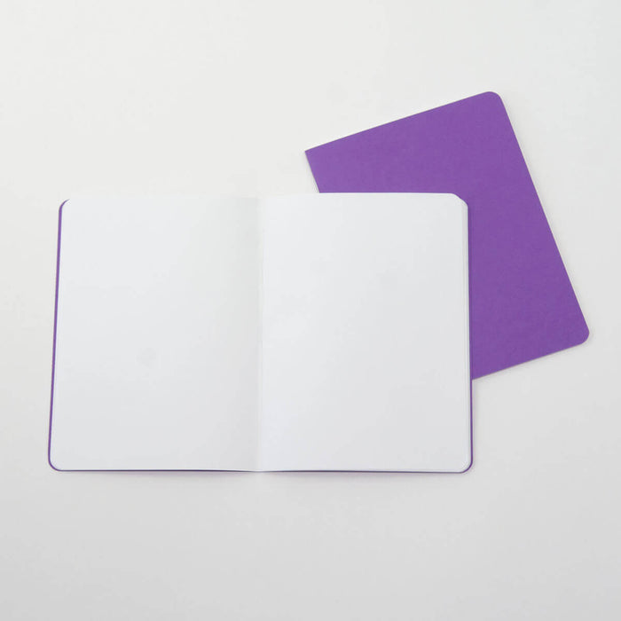 15120245 Small Journal Book Portrait 32 Page 16x21cm 10 pk Purple