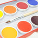 85046000 Stockmar Watercolour Paint Set in Tin 12 Opaque Colours, White, Brush + Mixing Palette