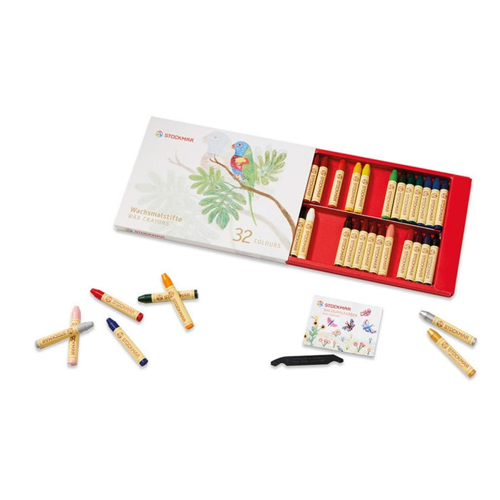 85032320 Stockmar Wax Stick Crayons 32 Sticks in Cardboard Gift Display Box